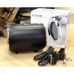 Wholesale Aluminum Drum Style Portable Bluetooth Speaker with Carry Strap S518 (Silver)